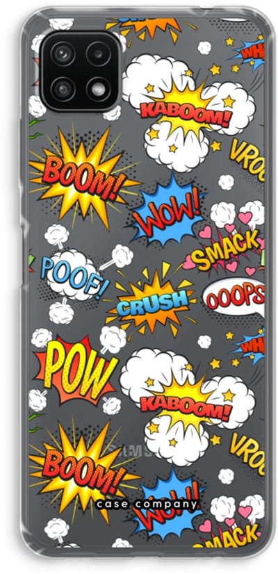 Case Company® - Hoesje geschikt voor Samsung Galaxy A22 5G hoesje - Pow Smack - Soft Cover Telefoonhoesje - Bescherming aan alle Kanten en Schermrand