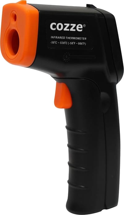 SnelShoppen - Infrarood Thermometer met Pistoolgreep - Digitale Temperatuurmeting tot 530°C - Ideaal voor BBQ, Grill, Pizzaoven en Koken - Professione