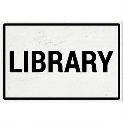 Library bord | Forex Re materiaal | 18 x 12 cm
