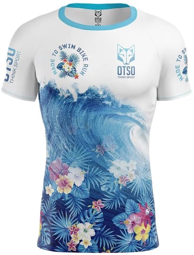 Otso Swim Bike Run Wave T-shirt Met Korte Mouwen Veelkleurig M Man