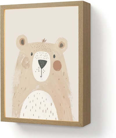 Nachtlampje 30x40 cm - Kinder lamp - Beer - Dier - Wilde dieren - Tafellamp kinderkamer draadloos - Slaapkamer lampje - Bedlamp kinderen - Kinderlampje - Wandlamp babykamer - Nachtlampjes