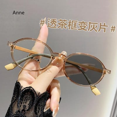 Trendy Ovalen Frame Slimme Zonnebril Buiten Kleur Veranderend Myopie Bril Dames Anti-blauw Licht Min Dioptrie Bril-1.5 -2.5 0