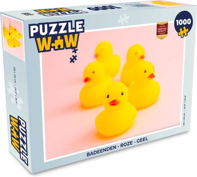 Puzzel Badeenden - Roze - Geel - Legpuzzel - Puzzel 1000 stukjes volwassenen