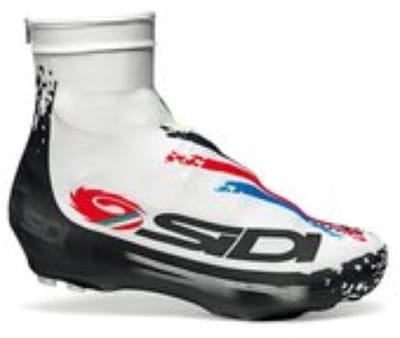 Sidi Copriscarpe Chrono Iride (35) - Fietsoverschoenen - Wit/Zwart/Rood - Maat M = 39/42