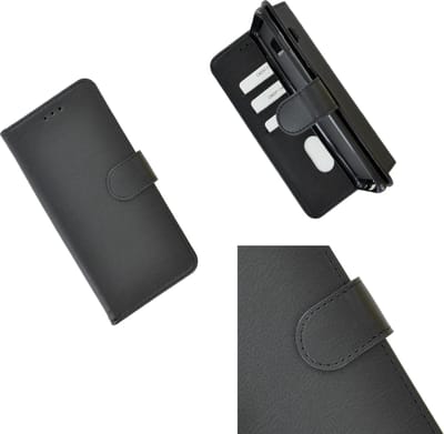 Pearlycase Hoes Wallet Book Case Zwart Geschikt voor Sony Xperia XA3