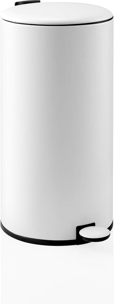 Ronde metalen pedaalemmer 30 liter met softclose deksel en binnenemmer