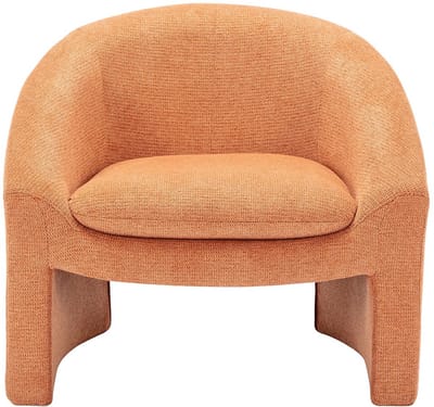 Vente-unique Fauteuil van terracottakleurige stof OSSANA