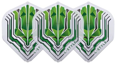 L-Style Champagne Flight EZ L1 Standard Origin Series Clear Green - Dart Flights
