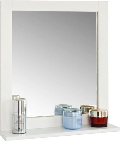Mara Badkamerspiegel - Met plank - Wandspiegel - Badkamer - Praktisch - Wit - MDF - 40 x 10 x 49 cm