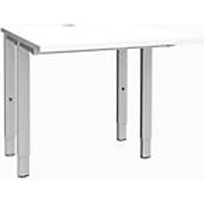 Schäfer Shop  Genius Bureautafel MODENA FLEX, 4-poot rechthoekige buis, tweezijdig, B 800 mm, wit