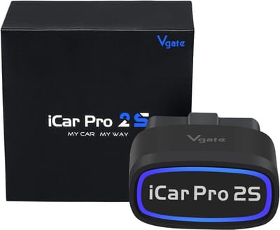 OBD2 Scanner - Autodiagnose Tool - Auto Problemen Lezen - Bluetooth Connectie - 8.4 x 8.2 x 3.9 cm - Zwart