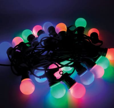 Buiten feestverlichting lichtsnoer - gekleurde lichtjes - 12,5 meter - Binnen/buiten verlichting - gekleurde LED lampjes