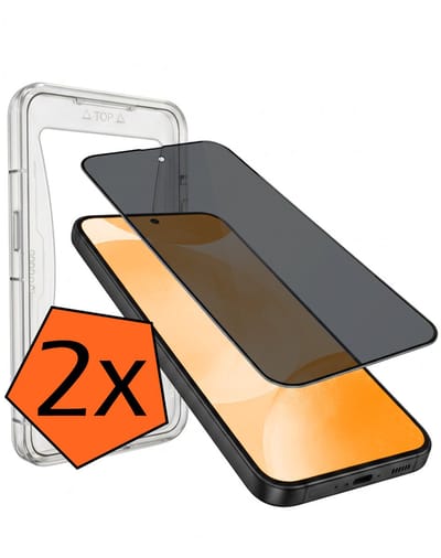 Screenprotector - 2 Stuks - Geschikt voor Samsung Galaxy S24 - Met Installatie Kit - Privacy Filter - Flexibel Glas - Beschermglas - Tempered Glass - Screen Protector