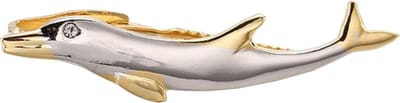 Fako Bijoux® - Dasspeld - Exclusive - Dolfijn - 59mm - Goudkleurig