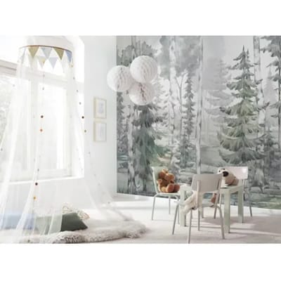 Komar Fotobehang White Birches - Groen - 2,50m X 300cm