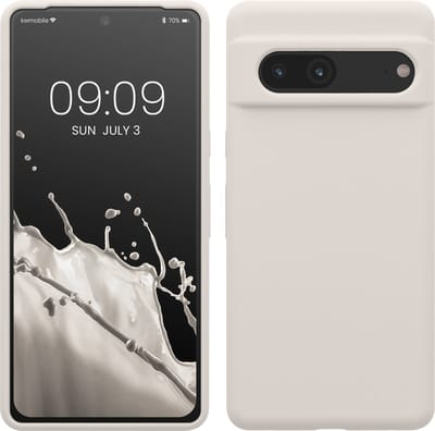 kwmobile telefoonhoesje geschikt voor Google Pixel 7 - Hoesje met siliconen coating - Smartphone case in mat wit