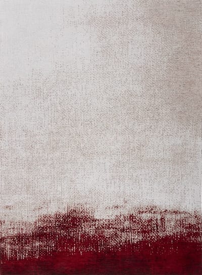 Acsento x Sofie Neirynck Desert Glow Red Vloerkleed - 200 x 300 cm - Ivoor - Rechthoekig - Wol, Katoen, Polyester - Woonkamer, Eetkamer, Slaapkamer - Abstract, Schakering - Modern, Design