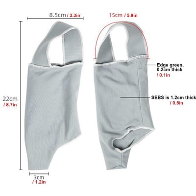 1 Pair 2 in 1 Arch Support Sleeve Brace Big Toe Hallux Valgus Corrector Ankle Arch Brace Wrap with white
