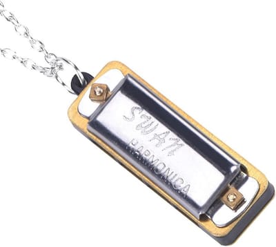 Mini mondharmonica ketting met 4 gaten en 8 geluiden - Draagbare en decoratieve muziekinstrument voor kinderen en volwassenen