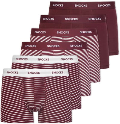 SNOCKS Boxershorts Heren - Gestreepte Boxershorts - Ondergoed Heren - Biologisch Katoen - Comfortabel & Duurzaam - 6 Stuks
