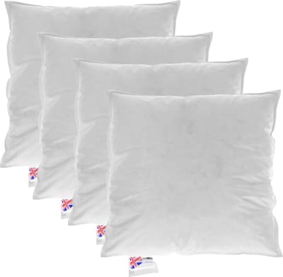 Homescapes Kussenvulling Set van 4 – 50x50 cm – Ganzendons & Veren Binnenkussens – 100% Katoen Tijk – OEKO-TEX® & RDS Gecertificeerd