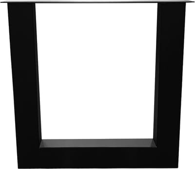 FLE - Stalen U tafelpoot zwart gepoedercoat 76 bij 10 cm en hoogte 72 cm (koker 10 x 10 cm)