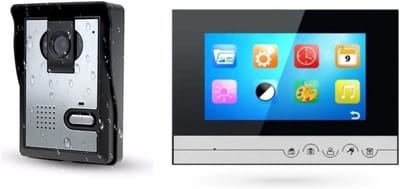 Videofoon Set - Deurcamera Intercom - Veilig Thuis - Inclusief Binnen- Buitenunit - 20x20x30 cm - Zwart