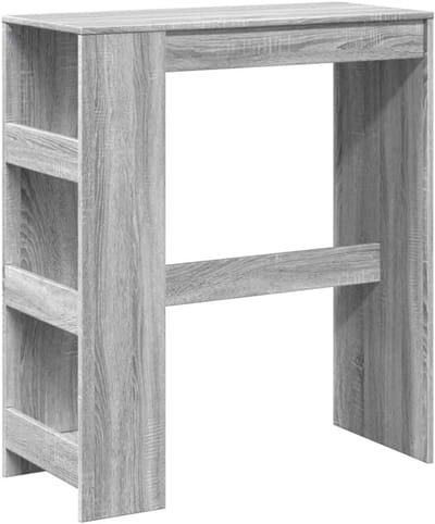 Hoge Bartafel met Opbergrekken Grijs Sonoma Hout 90x40x103.5 cm - Keukentafel of Bistrotafel