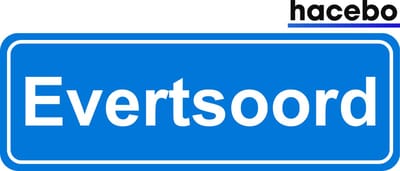 Hacebo - Plaatsnaam Sticker - 29x10 CM - Evertsoord sticker - Verkeersborden sticker - grappige cadeaus - Evertsoord