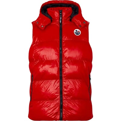Born Rich Heren Effen Hooded Gilet (Rood)