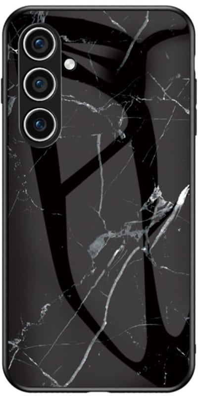 Coverup Hoesje - Geschikt voor Samsung Galaxy A56 Hoesje - Coverup Marble Glass Back Cover - Zwart