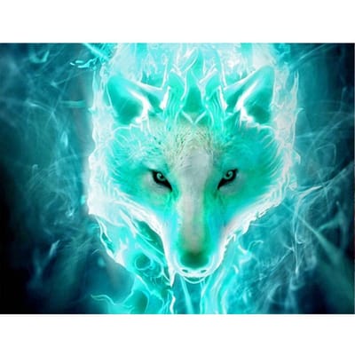 5D Doe-het-zelf Diamantschilderij Wolf Dier Diamant Borduurwerk Kruissteek Strass Huisdecoratie 20X30CM