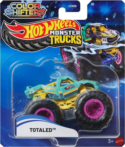 Hot Wheels Monster Jam Color Shifter truck Totaled - monstertruck 9 cm schaal 1:64
