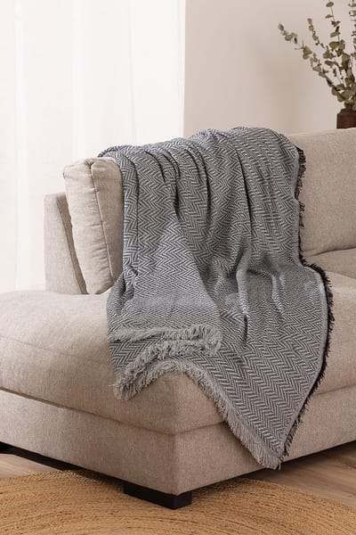 Belmarti Kenya plaid 180 x 260 cm - donkergrijs