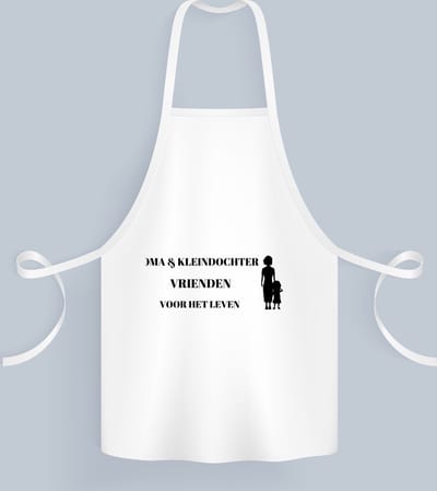 Akyol - oma en kleindochter vrienden voor het leven Keukenschort - Vriend - oma/kleindochter - oma cadeautjes - cadeau - kado - geschenk - kleindochter verjaardag - kleindochter artikelen - 82 bij 71 cm