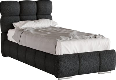 Polsterbed Bliss 90 x 200 cm met opbergruimte, lattenbodem en Bonnel (h18cm)-veringmatras H3