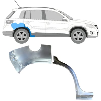 Reparatiepaneel achterspatbord voor Volkswagen Tiguan 2007-2016 / Rechts / Set