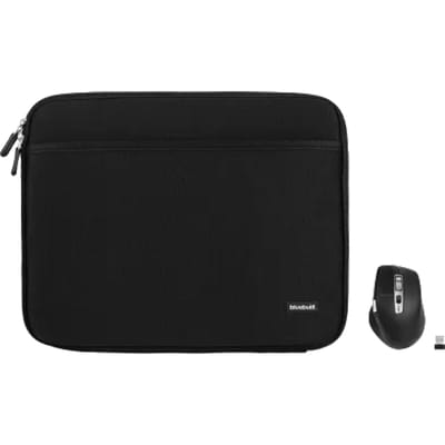 BlueBuilt Laptophoes breedte 32 cm 13-14 inch Zwart + Maximus Muis