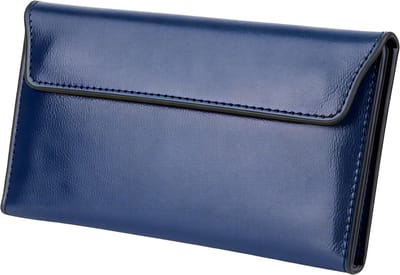 Slanke Kunstleren Dames Lange Portemonnee – Grote Capaciteit Clutch Tas – Blauw – Draagbare Vrouwelijke Geldportemonnee voor Pasjes, Contant Geld en Telefoon – Stijlvol en Functioneel