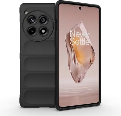 Hoesje geschikt voor OnePlus 12R - Techsuit Magic Shield Silicone Back Cover - Zwart