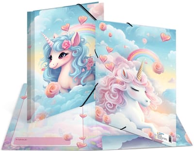 Elastomappen A4 Carton Happy Unicorns