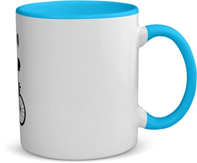 Akyol - wielren met eigen naam koffiemok - theemok - blauw - Wielrennen - wielrenner - sport - 350 ML inhoud
