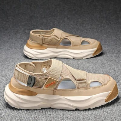 Heren Sandalen Zomer Vrije Tijd Strand Vakantie Sandalen Herenschoenen Nieuwe Outdoor Sneakers Mannelijk Retro Comfortabel Casual Sandalen Heren 39 beige