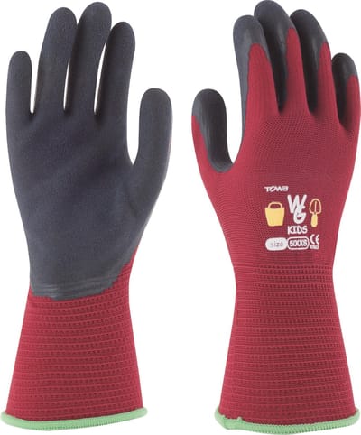 WithGarden Kids 383 – Tuinhandschoenen – Werkhandschoenen – Grip – Burgundy – Maat XXS/5