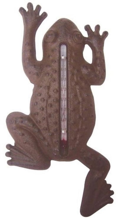 Gietijzeren Kikker Thermometer met Celsius en Fahrenheit