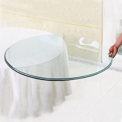 Rond glazen blad - Tafelblad glas - Tafelbescherming - Gehard veiligheidsglas - 85 cm - Transparant