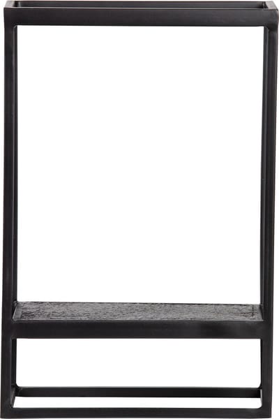 WOOOD Febe Tuin Wandrek Verticaal - Metaal - Zwart - 60x40x20
