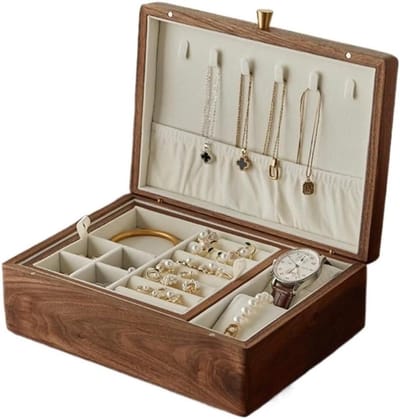 Sieradendoos - Opbergdoos - Sieraden Opbergen - Anti-oxidatie - Dubbele Laag - Zwart