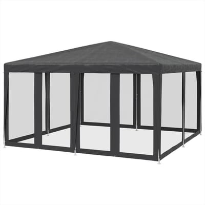 Partytent - Feesttent Tuin - Buitenfeesten Organiseren - Met Insectenwering - 4x4 Meter - Antraciet