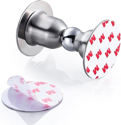 Deurstopper Set - Verborgen Stoppen - Houdt Deuren Open - Nagelvrije Installatie - 3 Stuks - Zilver